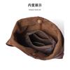 Cross-border Guangzhou First Layer Tree Paste Vegetable Tanned Cowhide Hobo Simple Large-capacity Tote Bag Premium Underarm Shoulder Bag