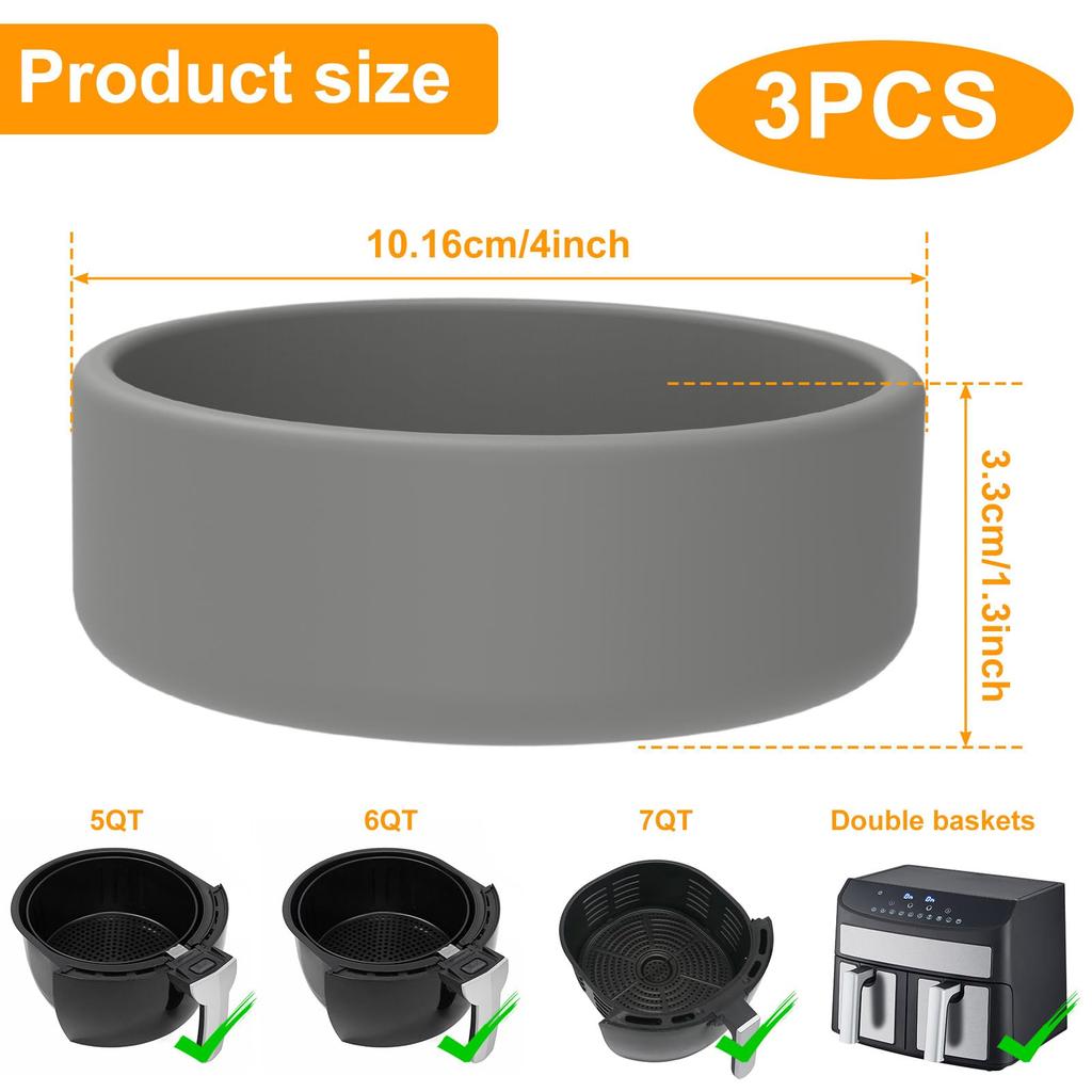 Silicone Air Fryer Egg Mold 3pcs, Reusable Nonstick Egg Bite Pans 3pcs - Microwave Egg CookerSous Vide Egg Bite Maker Replacement, BPA Free,