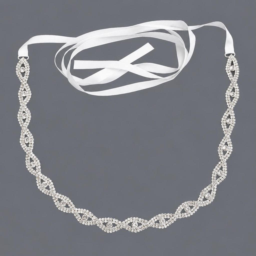 Elegant Silver Rhinestone Wedding Belt – Versatile High-End Dress Accessory for Fashion Shows and Performances