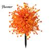 Durable Plastic Fall Foliage Artificial Autumn Flowers Bouquet, Maple Leaf/Morning Glory/Camellia Eucalyptus Ground Stake, Waterproof Harvest