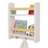 Étagère murale enfant GINGER HOME blanche avec crochets et étagères – rangement livres, jouets et vêtements