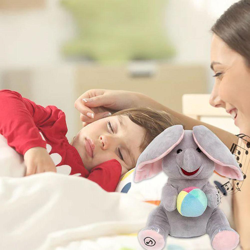 Hide-and-seek Elephant Plush Toy Animated Elephant Toys Plush Singing Elephant with Ears Moving Stuffed Animal Toy