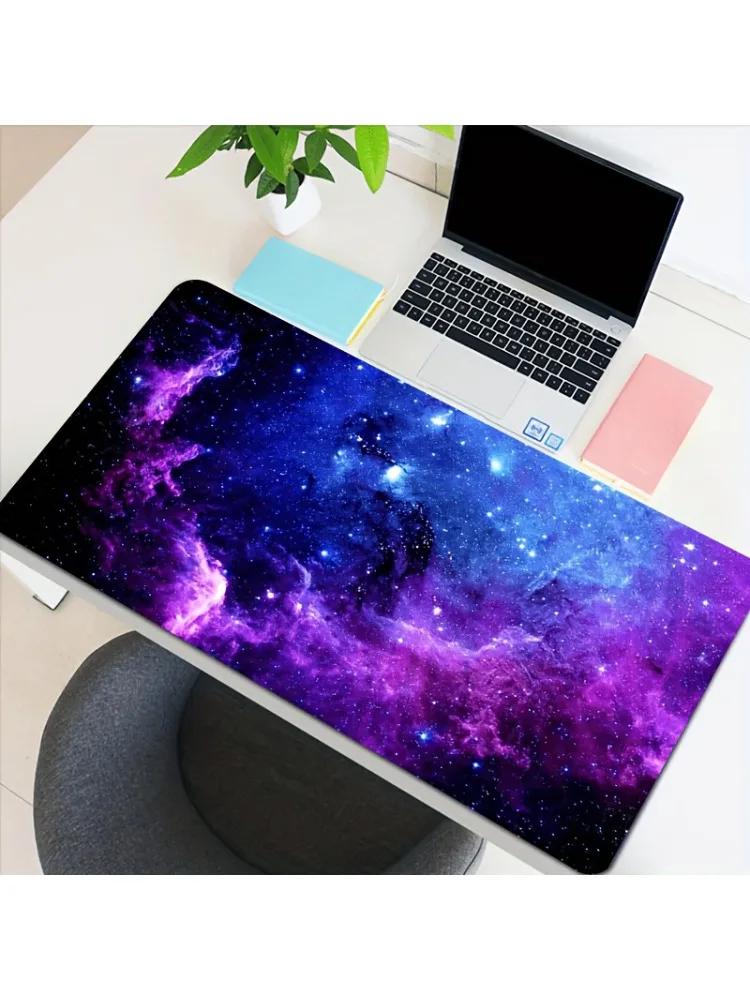 Dreamy Purple Sky Anime Gaming Mouse Pad Durable Rubber NonSlip Base Stitched Edges Gamers Office Stylish Desk Accessory Gift