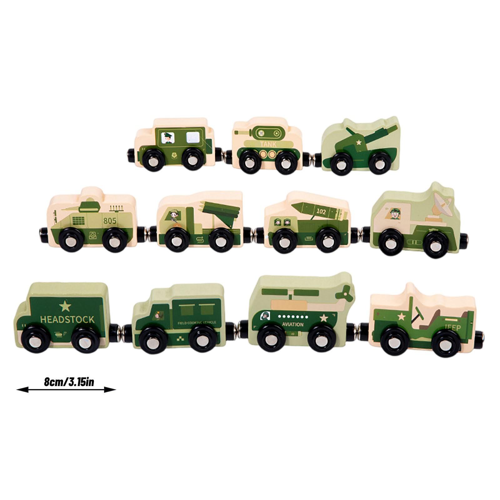 

Magnetic Traffic Train Wooden Spliced Early Education Tractor Building Block Toy A High-quality Toy Combines Educat Party Props One Size