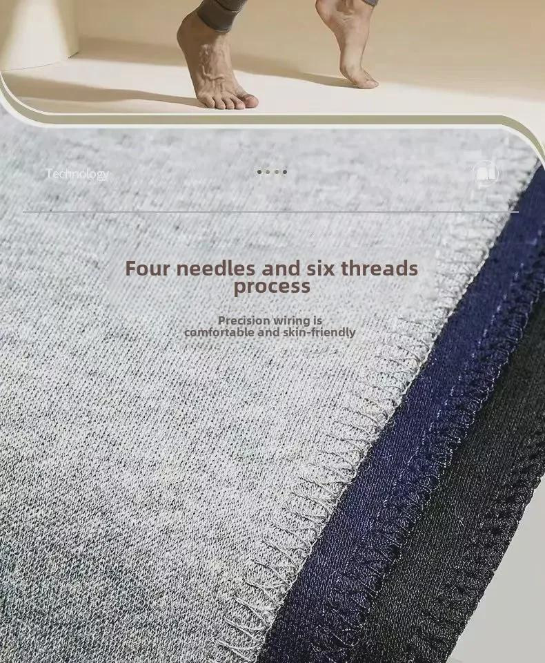 Herren Baumwolle Wolle Hose mit hohem Bund: Warm, Dünn, Lockerer Gerader Schnitt für Herbst/Winter - Ideal für Mittelalte & Ältere.