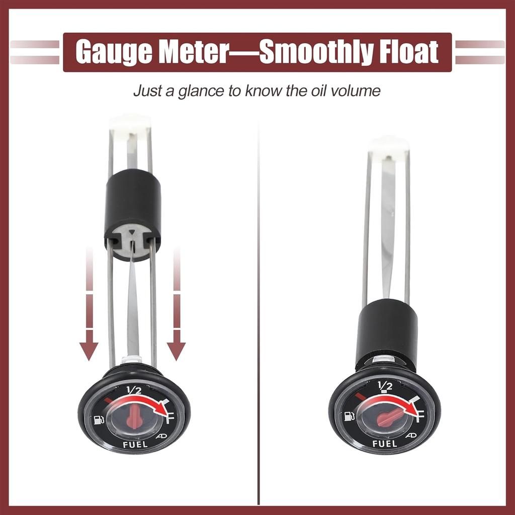 ATV Fuel Gas Tank Level Gauge Meter with Cap for Kawasaki Bayou 220 250 for Kawasaki Prairie 300 400 KVF Replace 52005-0735 52005-1121 Gas Tank Gauge