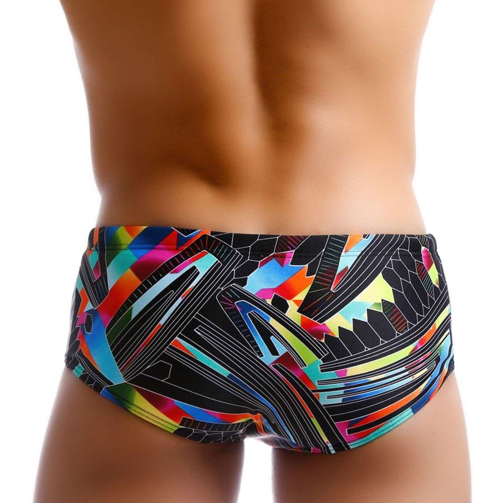 Herren-Badehose, modisch bedruckte Bikini-Shorts mit herausnehmbarer Polsterung