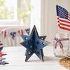 Wooden Independence Day Ornament, 3D Spliced Stars Red White Blue Patriotic Decoration, Fourth of July Decoration
