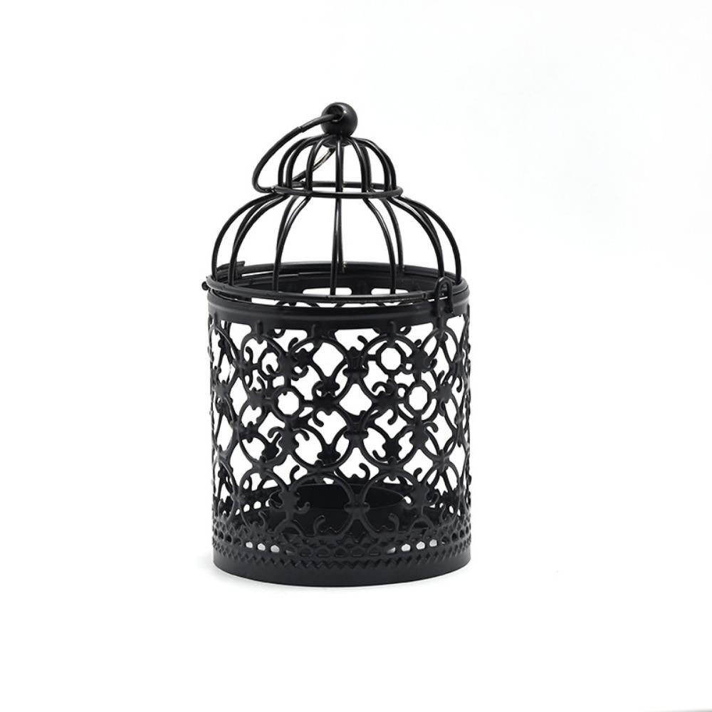 Birdcage Shape Bird Cage Candle Holder Iron Art Decorative Bird Lantern Tealight Exquisite Metal Candlestick Home Decor