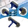 Pool Scrub Brush with Portable Round Tips Easy To Use 13'' Nylon Bristles