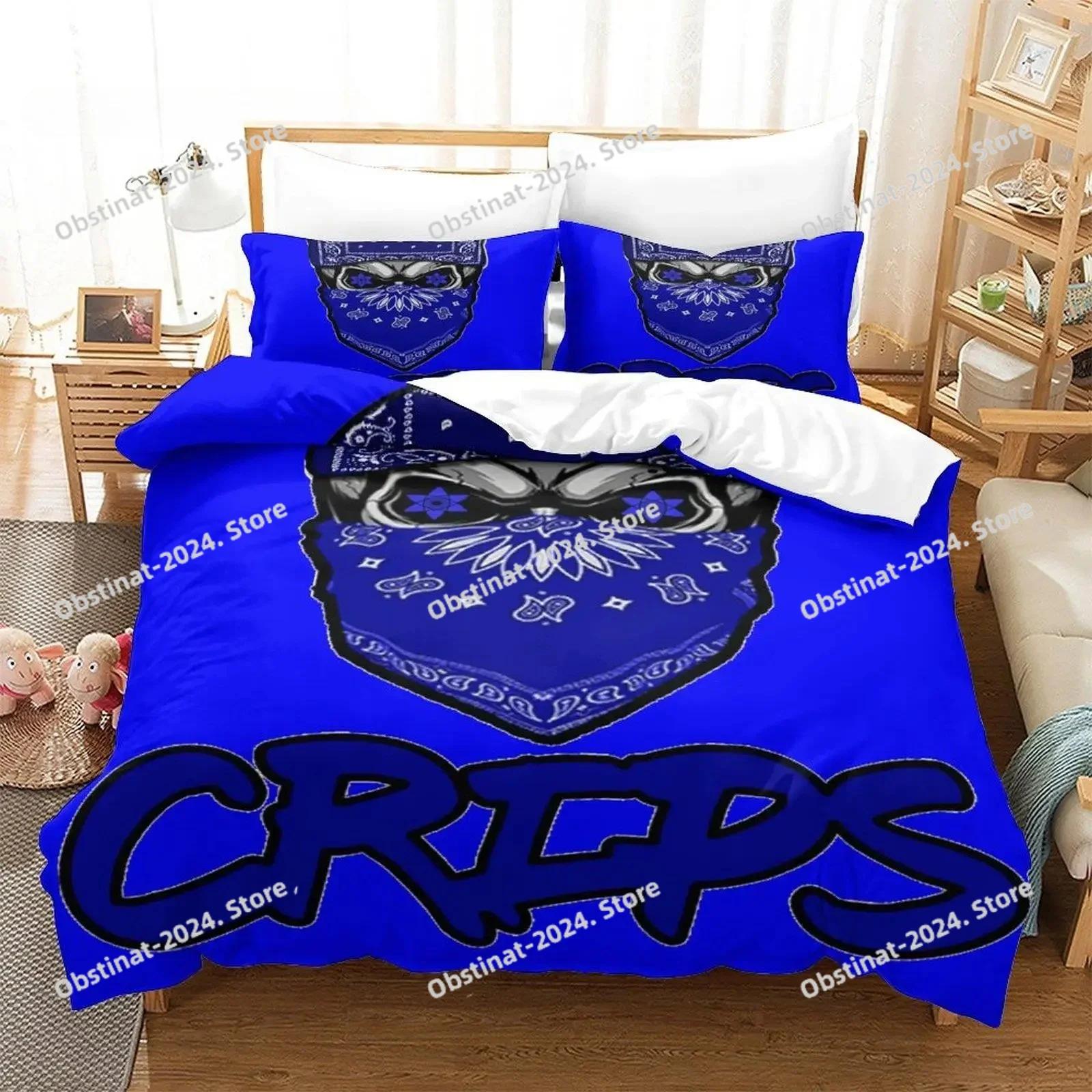 Crips Gang Bedding Set Single Twin Printed Bed Set With Pillowcase Bed Duvet Cover Soft Single Double Queen Super King Size