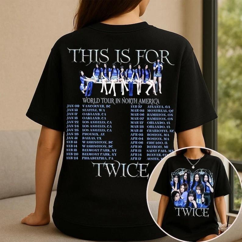 Twice This Is For World Tour In US 2026 Tshirt Unisex T-Shirt L