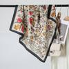 70X70Cm Simulation Square Silk Scarf Women Flower Pattern Printed Scarves Female Soft Satin Shawl Wrap Headband Kerchief Hijab
