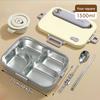 WORTHBUY Microwave 304 Stainless Steel Bento Lunch Box For Student 1500Ml Detachable Large Capacity Sealed Food Container Set