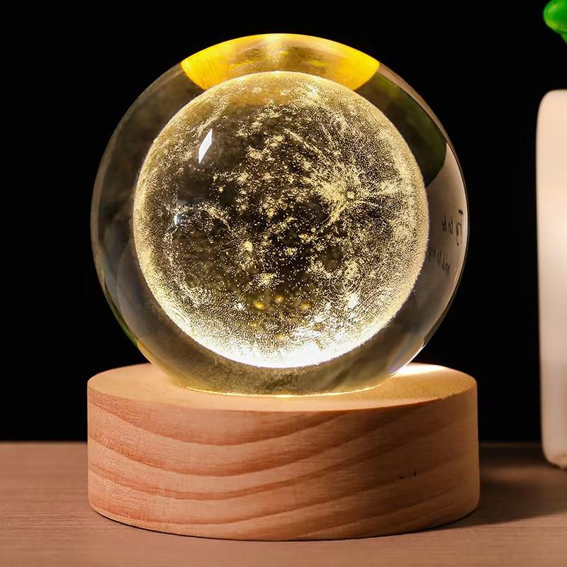 3D Galaxy Astronaut Night Light Crystal Ball Ornament
