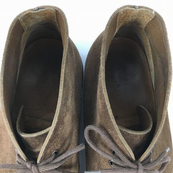 90. léta?/Vintage semišové boty Chukka Church's Velikost 8.5G Cca. 27.0 Hnědá krepová podrážka Pánská(POUŽITÝ)