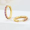 Orstarry S925 Silver Earring Versatile Purple Blue Green Zircon Earrings Gold Plated Earrings Women Birthday Gifts