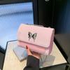 Bow handbag women's new messenger small square bag gift for girlfriend urban simple commuter shoulder bag