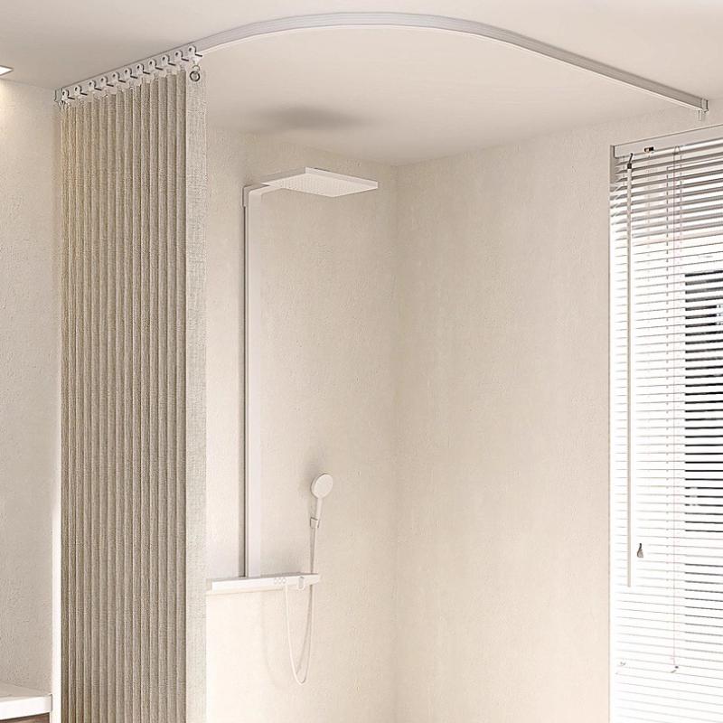 Set flexible Track Magnetic Folding Partition Curtain Bathroom Waterproof Arc-shaped Shower Curtain U-shaped Partition Curtain