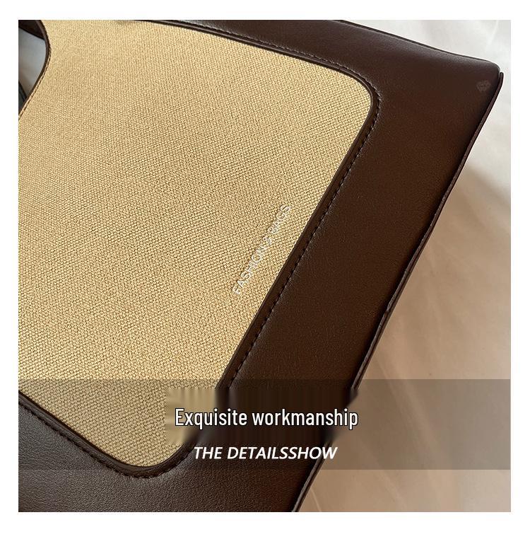 Herbst/Winter Retro Schulter-Eimerbeutel mit großem Fassungsvermögen - Modische Damenhandtasche für den Weg zur Arbeit