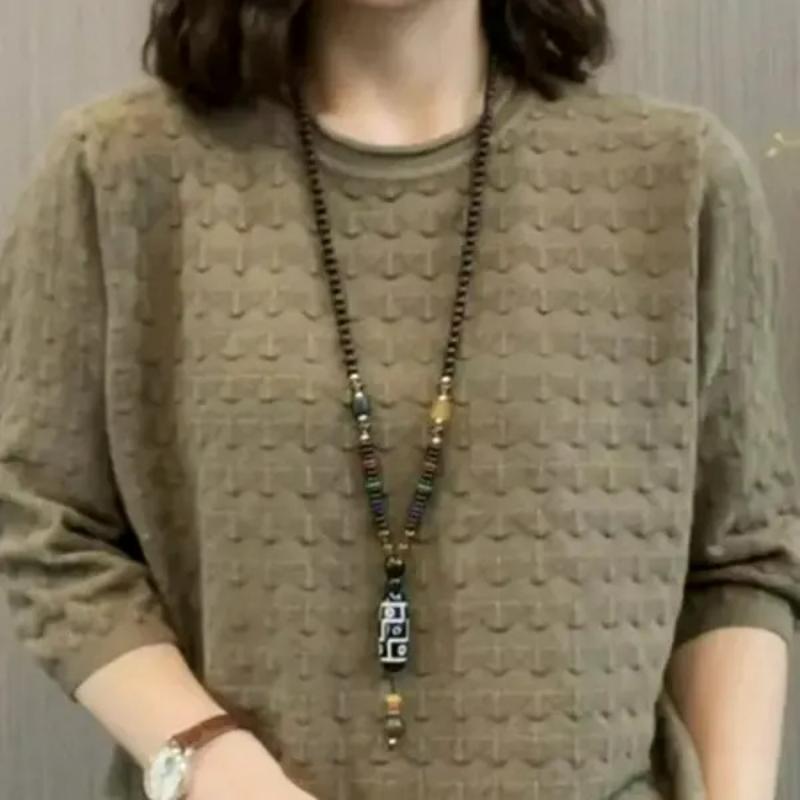XS-6XL Plus Size Thin Knit Sweater Spring and Autumn Tops Female Mothers Autumn and Summer One-fold Lightweight Sweater Women