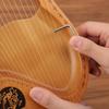 24-String Lyre Harp Natural Wood Board Metal Strings for Home Practice