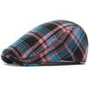Ht4781 Berets Spring Summer Men Women Cap Vintage Plaid Artist Painter Beret Hat Male Female Ivy Flat Cap Adjustable Beret Caps