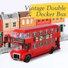 745pcs MOC Technical Vintage Double Decker Bus Car Model Building Blocks City Car Bricks Toys for Adult Christmas Birthday Gifts
