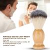 Portable Men Soft Synthetic Hair Wood Handle Beard Shaving Brush Barber Salon Tool