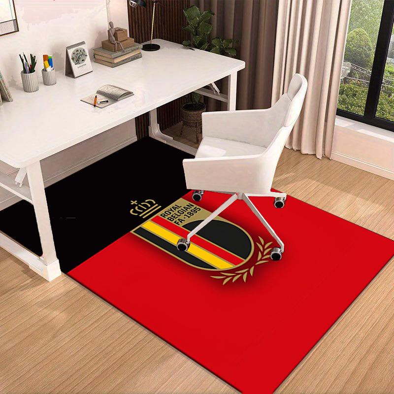 Belgium Football Crest Emblem Area Rug Office rug, Chair Rug, Decor Carpet Livingroom bedroom Mat, Large Size Fan gifts Christmas gifts