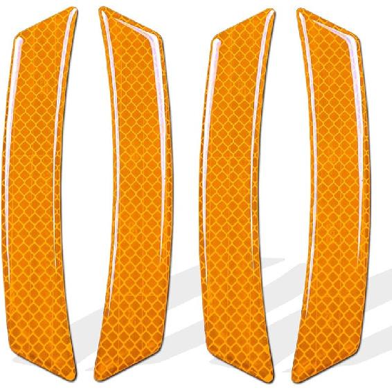 2PCS Car Reflective Trim Side Marker Stickers,Automotive Exterior Accessories Reflector Guard for Car SUV Pickup Truck Wheel Well Arch or Side Bumper