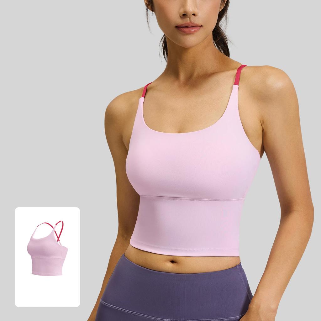 Breathable Sports Bra Shockproof Crop Top Anti-sweat Fitness Top Women Seamless Yoga Bra Sport Vest Gym Workout Top