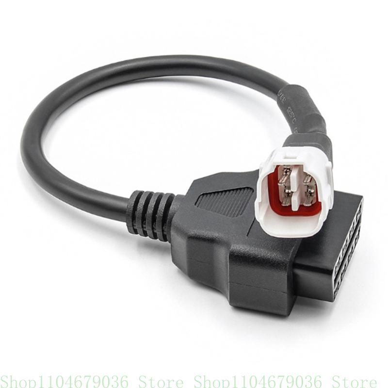 OBD2 Cable Connector Scanner for Motorcycle 4 Pin Full Diagnostic Adapter Connector Cable Scan Tool