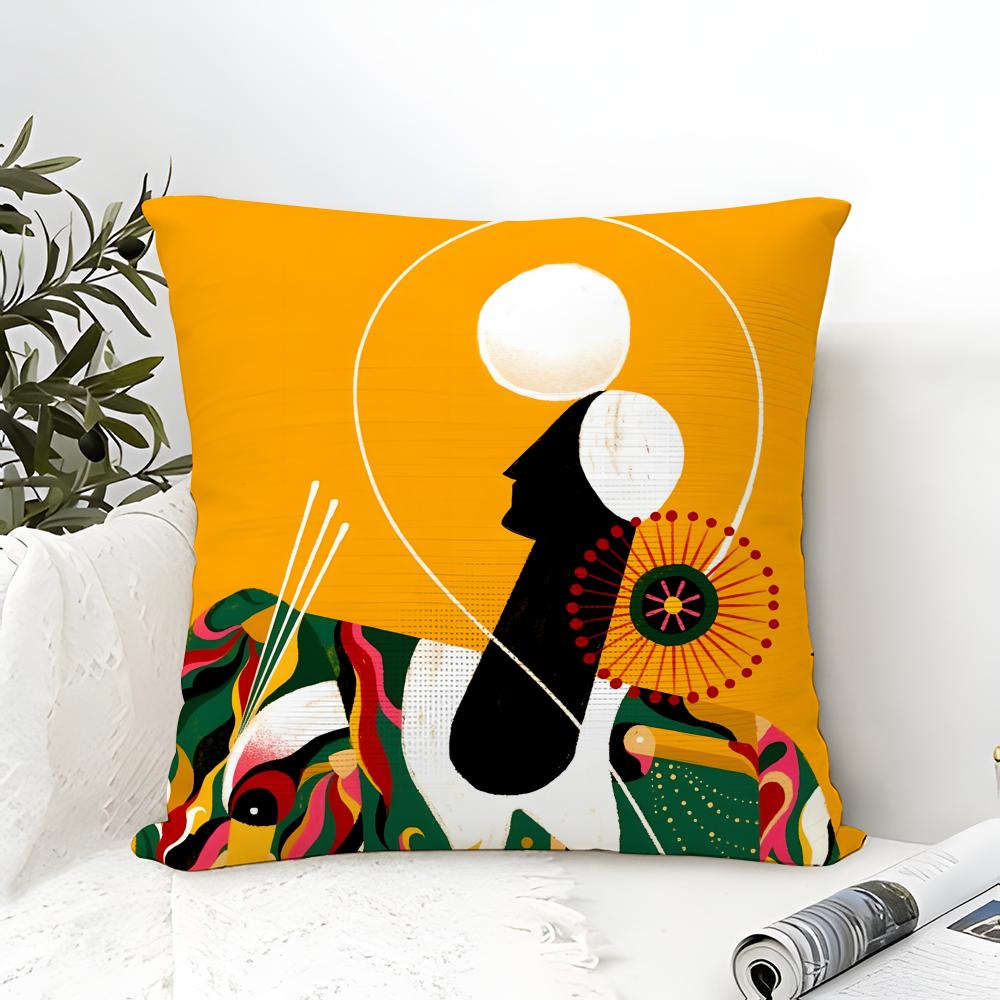Color Illustrator W-Willian Santiago Art 3 Pillow Case Linen Pillow Case Sofa Home Decor Cushion Cover Cushion Cove