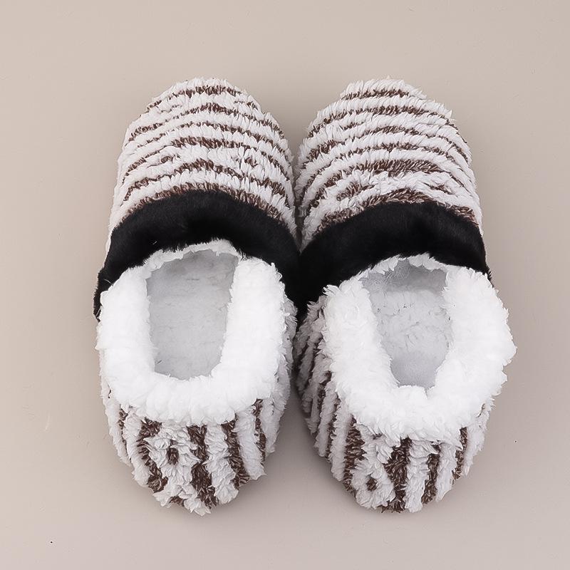 Classic Coral Fleece Non-Slip Indoor Shoes with Soft Sole
