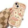Cute Rabbit Is Suitable for Iphone16pro Mobile Phone Case Apple 15pro/14 Cartoon 13promax New 12x