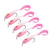 5PCS Fish Lures Artificial Fake Bait Soft Lures Seabass Fishing Tackle with Hook SO050-3