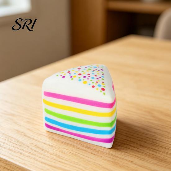 Simulated Cake Toy Squeeze Anxiety Relief Slow Rising Rainbow Stress Reducer Portable Fake Food Decompression Tools Fidget