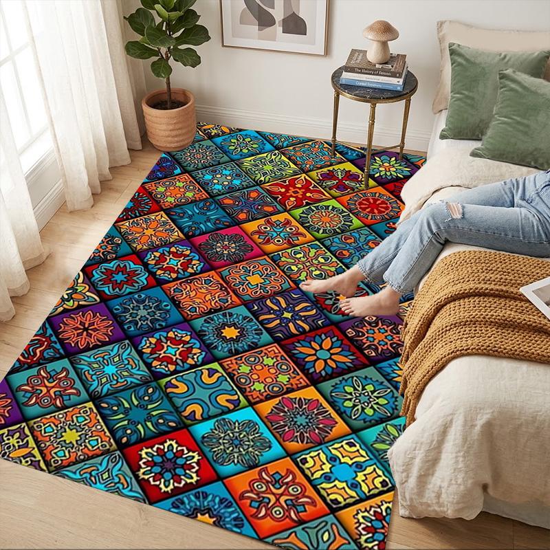 Colorful Patterns Living Room Nonslip Area Rug Soft Carpet For Bedroom Game Playroom Sofa Office Home Decor Doormat Christmas Gift C9302636