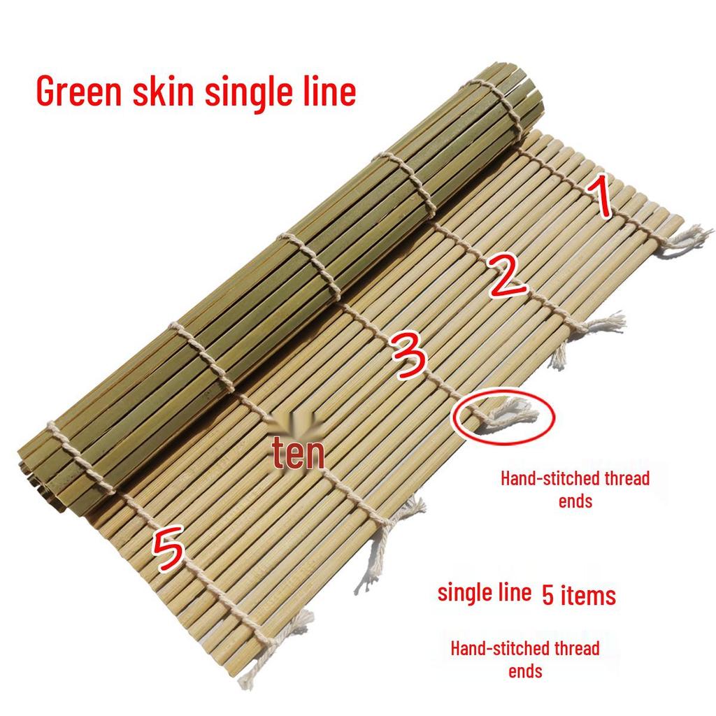 Natural Bamboo Sushi Rolling Mat and Curtain Set