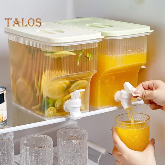 3.9L Water Dispenser with Faucet Leakproof Iced Tea Pitcher for Fridge BPA-Free Juice Container for Summer Drinks
