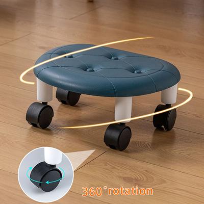Portable Mini Wheels Stool Multifunctional Rolling Stool Heavy Duty Comfortable Pulley Wheel Min Chair With Seat 360 Rotating