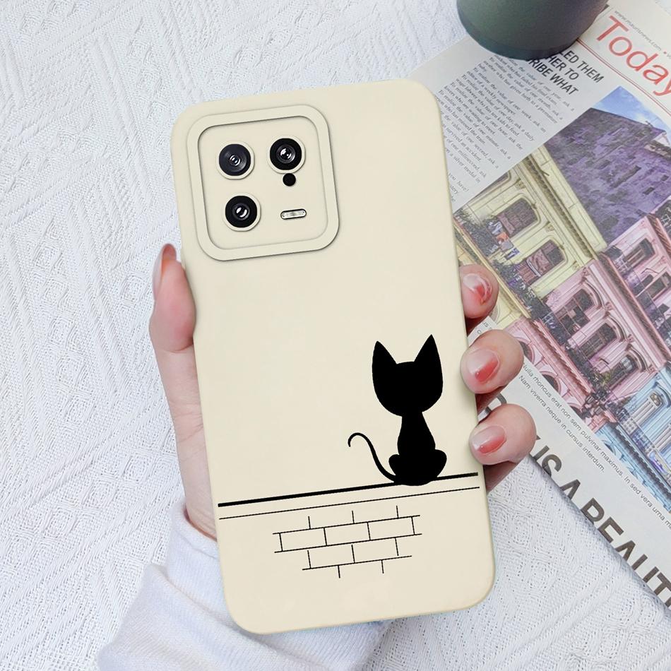 For Xiaomi 13 Pro Lite Civi2 Phone Cases Special Pattern Cover Camera Protection Smooth Liquid Silicone Anti fingerprint Shell