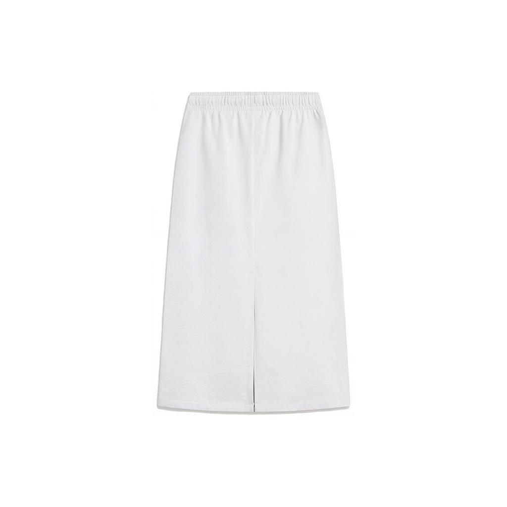 Li Ning Sportmode Serie Wochenende Jugend Retro Bequem Hoch Gewicht Einfarbig Schnürung Lässig Sport Tennis Gestricktes Langes Kleid ASKU144-1