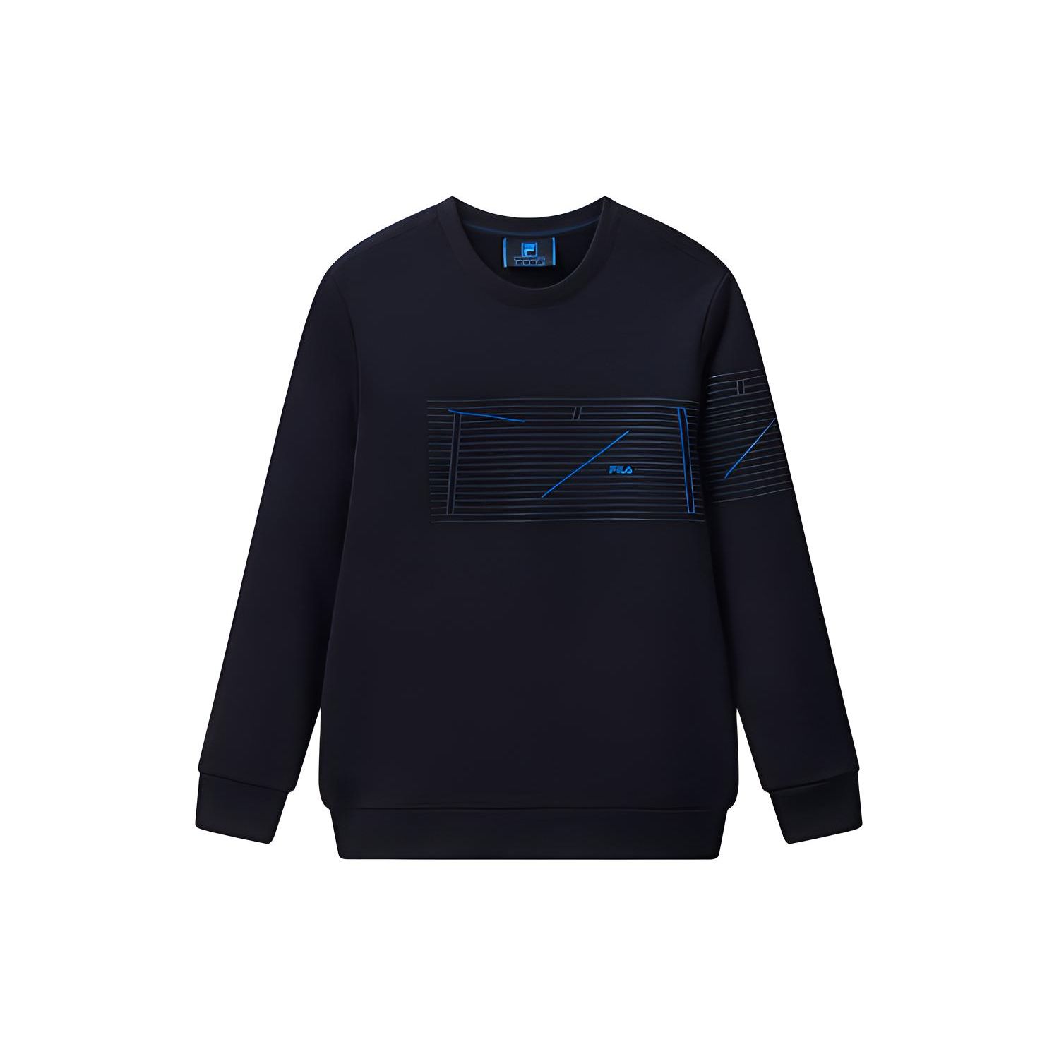 

FILA Деловой повседневный спортивный свитер с круглым вырезом, мужская толстовка Legendary-Blue F11M042207F-NV M