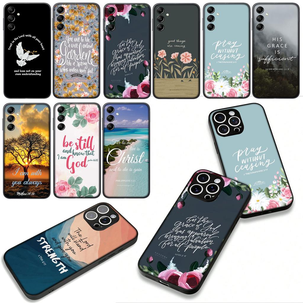 For Motorola Moto Edge 70 60 Fusion 40 NEO 20 Pro G Stylus G56 G96 G71 G73 G52 G41 G42 G51 Case Bible Verse Christian God Spring
