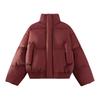 Mens Winter Cotton Puffer Jacket High Street Style Stand Collar Loose Fit Short Length Casual Warm Coat