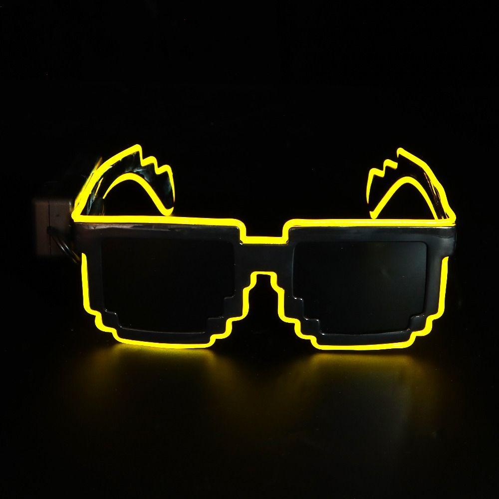 Neon Party Noční kluby LED svítící brýle svítící ve tmě Neonové Rave odstíny pro dospělé děti