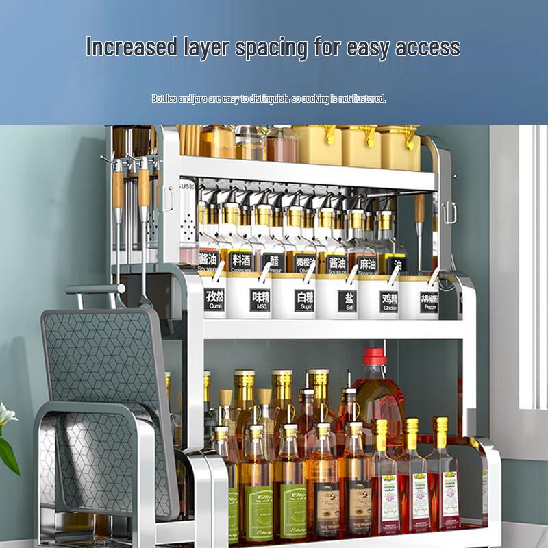 Stainless Steel Multi-functional Kitchen Countertop Organizer