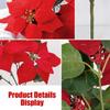 Christmas Poinsettia simulation bouquet 5 Pack 7 flower branches indoor and outdoor Christmas decoration
